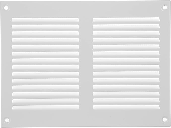 Repa Market 8x6 Inch Air Vent Cover/White Galvanized Steel Louvered Grill Cover by RepaMarket