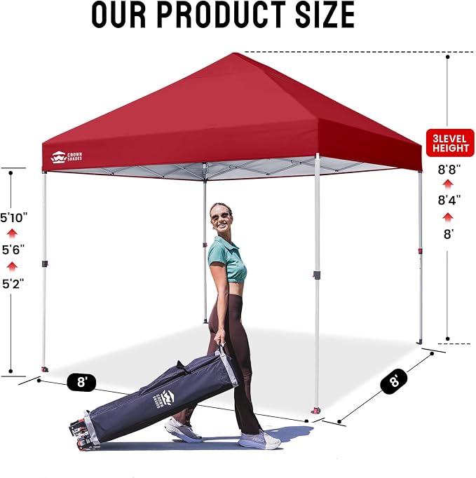 CROWN SHADES 8x8 Pop Up Canopy - Image 6