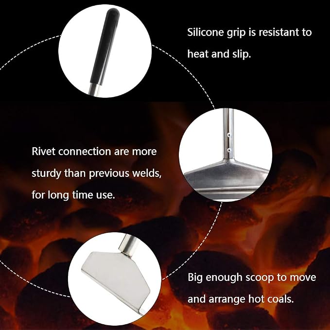 Charcoal Grill Rake Grill Ash Tool Accessories, Charcoal Kettle Grill Pizza - Image 3