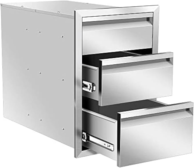 Outdoor Kitchen Drawers, Box Frame Style Flush Mount BBQ Drawer w/Stainless - Image 3