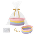 Gift Basket with Gift Bag and Ribbons, Small Rope Woven Shelf Storage, Baskets by HZFTJOY
