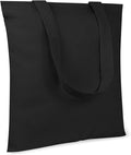 TOPDesign 10-Pack Economical 11.8"x13" Black Cotton Tote Bag, 5oz Lightweight by TOPDesign
