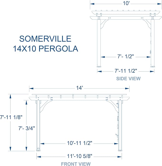 Backyard Discovery Somerville 14' x 10' Cedar Wood Pergola Kit - Image 3