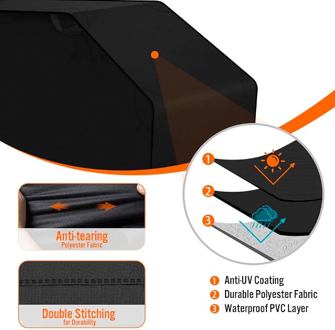 iCOVER 36 inch Griddle Cover for Blackstone, 600D Heavy Duty Waterproof Flat - Image 3