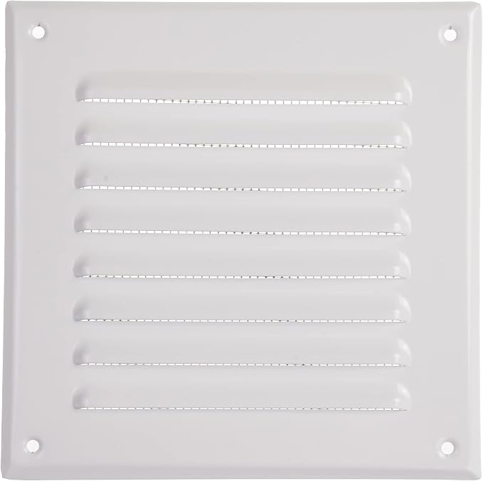 Vent Systems - 5 x 5 Inch Pack of 2 White Metal Square Soffit Air Vent Grille - Image 7