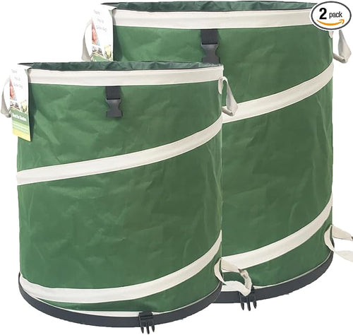 16 Gallon and 24 Gallon Collapsible Trash Can Solid Bottom by TespherCreationsforYardWorkLawnsCarePatioGardenOutdoorActivitiesRVCampingTrips