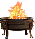 36 Inch Fire Pit with Grill & Lid, Fireplace & Round Table & BBQ 3 in 1 Fire Pit by Unknown