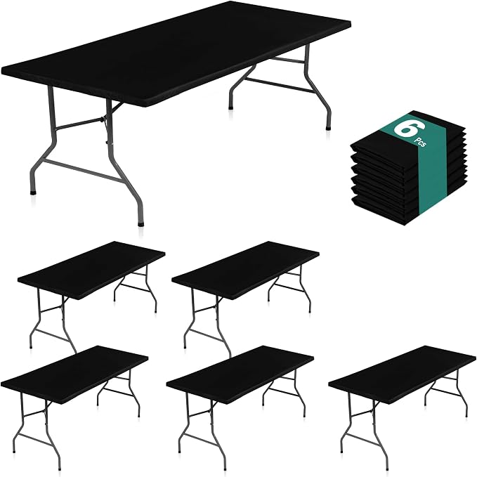 LUSHVIDA 6 Packs Vinyl Tablecloths by LUSHVIDA