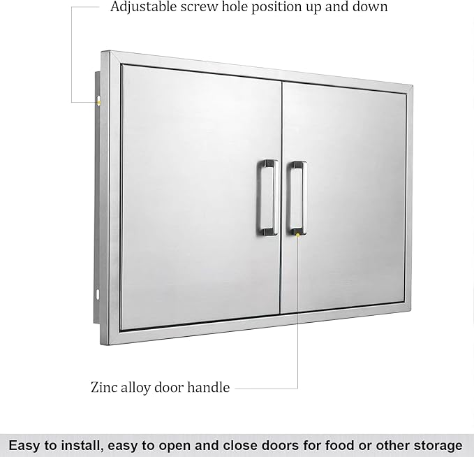 Outdoor Kitchen Door, Stainless Steel BBQ Double Door, Available - Image 8