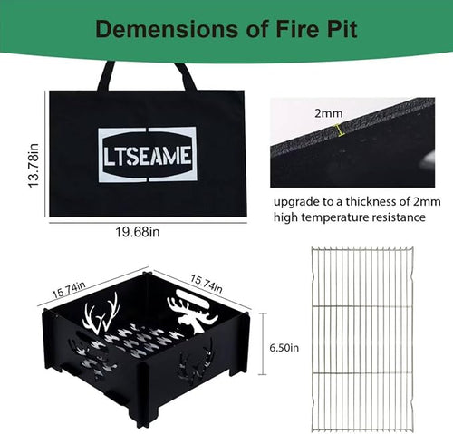 16.5 inch Portable Fire Pit - Image 2