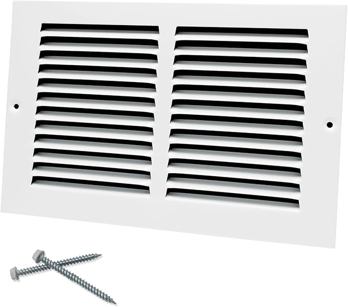 10"W x 6"H Steel Return Air Grille, Air Return Vent Cover by Howeall