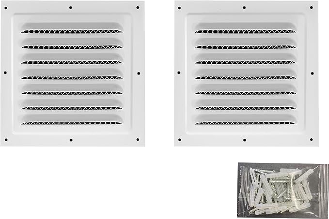 2pcs Attic Vent Soffit Vent Aluminum Wall Vent Metal Shed Vent Square Vent by Unknown