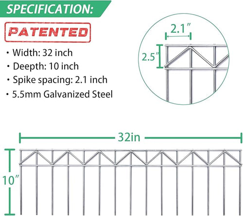 15 Pack 32" L x 10" H Animal Barrier Fence, No Dig Fence Patented Product - Image 2