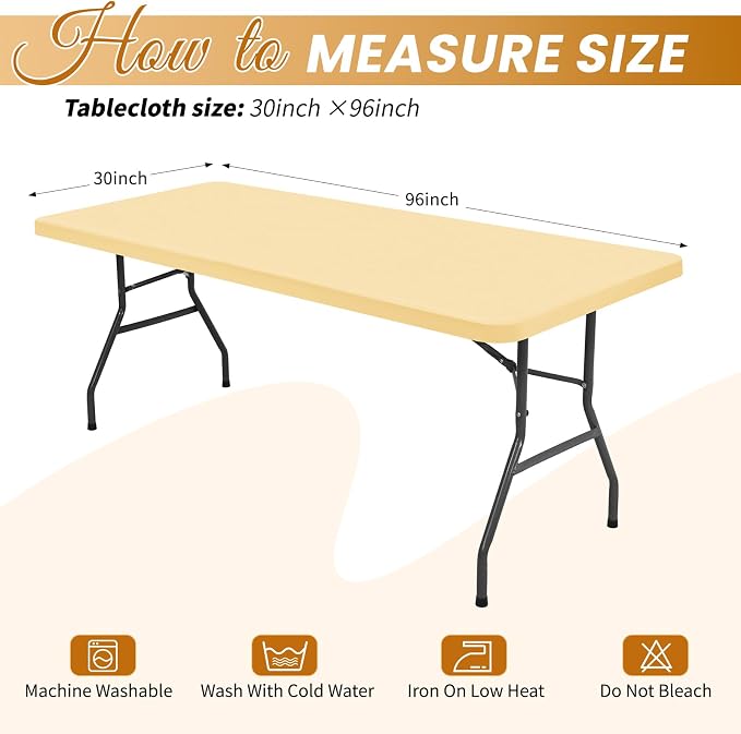 10 Pack Stretch Fabric Table Top Cap Cover, Washable Elastic Universal - Image 2