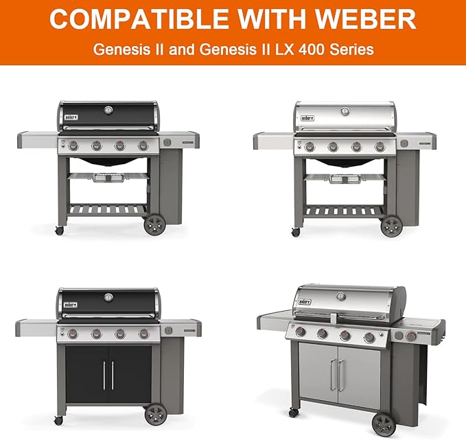 Full-Size Griddle Inserts for Weber Genesis II 400 Series Gas Grills, Flat Top - Image 3