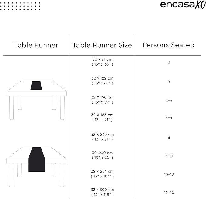 Encasa XO Table Runner 13"x104" Long | Cotton Canvas Fabric | Azul Blue Solid - Image 6