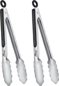 Hotec Stainless Steel Kitchen Tongs, Locking Metal Food Tongs by Hotec