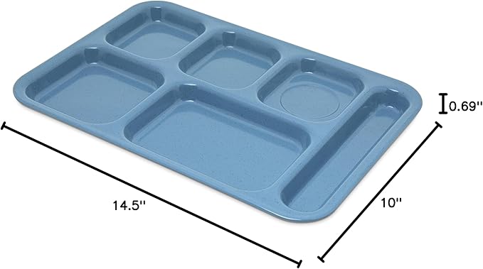 Carlisle FoodService Products Right-Hand Heavyweight 6-Compartment Melamine - Image 8