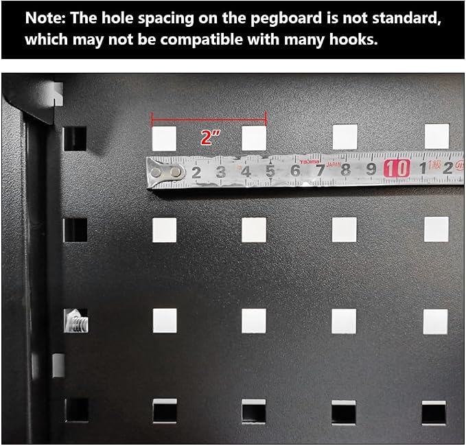 JZD Steel Free Standing Pegboard Shelf Unit, Metal Pegboard Floor Display System - Image 4