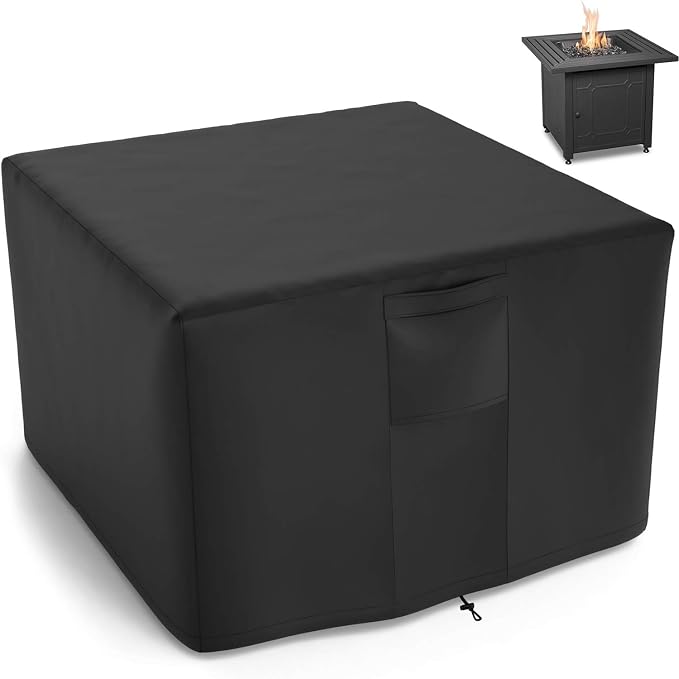 NUPICK 30 Inch Square Fire Pit Cover by CreateAmazingChoice