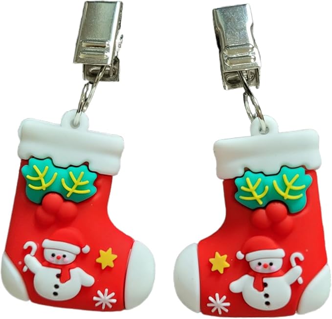 TwoFish Home Set of 4 Christmas Boots Tablecloth Weights Clips Handicraft - Image 6