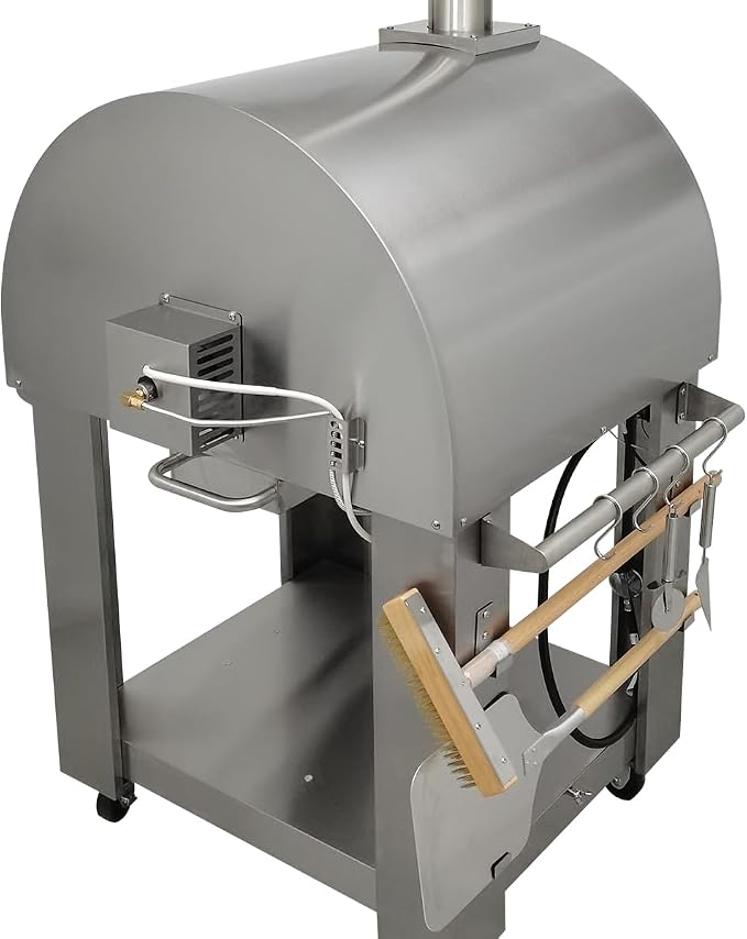 32.5" Wood Fired & Propane Gas Pizza Oven - Image 6