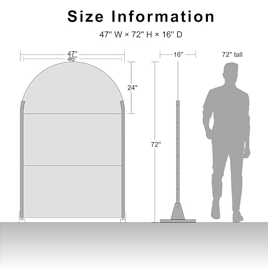 Casaphoria 72" H x 47" W Arched Metal Privacy Screen - Image 7