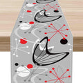 Mid Century Table Runner, Retro 1950s Atomic Minimalist Modern Abstract by Unknown