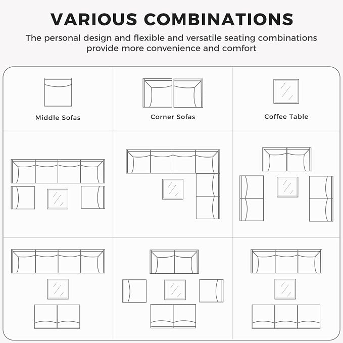 Grand patio 7-Piece Wicker Patio Furniture Set, Retro Outdoor Conversation Set - Image 8