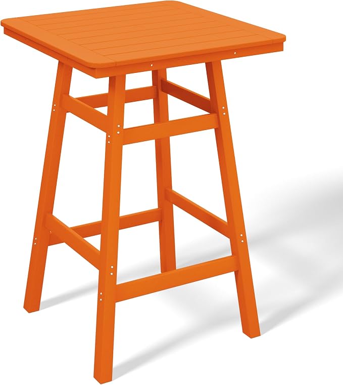 Costaelm Outdoor Bar Table, Patio Bistro Dining Pub Table by Costaelm