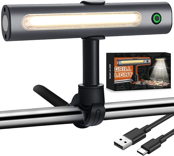 Barbecue Grill Light for Outdoor, Rechargeable 360° Rotatable Waterproof LED by OHIFAST