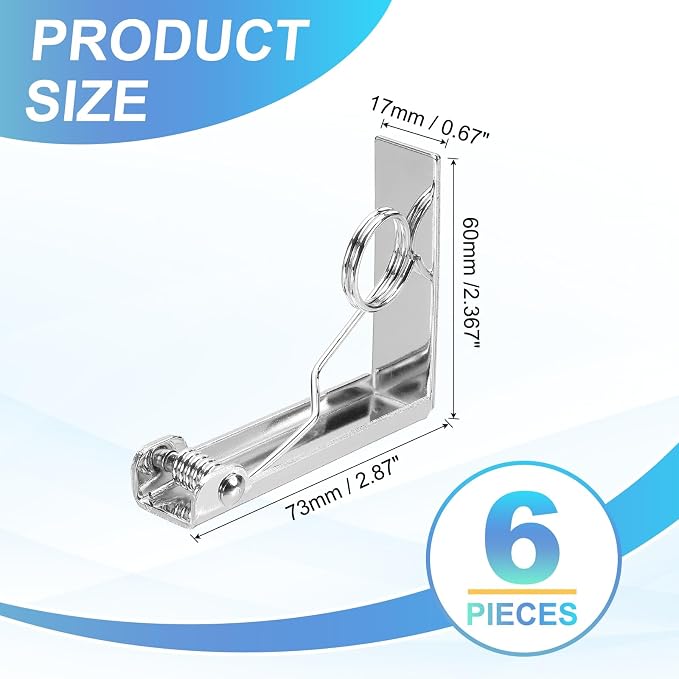 uxcell 6 Pack Tablecloth Clips, Stainless Steel Table Cloth Cover Clamps - Image 2