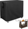 Outdoor Bar Cart Cover for Outdoor Rolling Wicker Bar Table Set 44"x19"x36" by Guisong