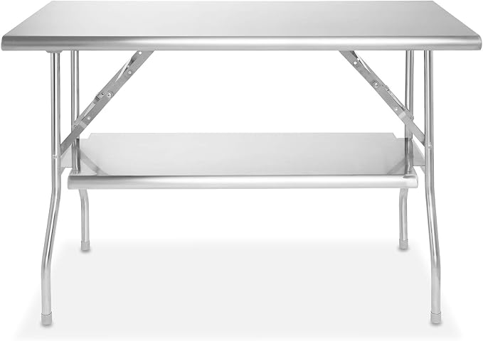 GRIDMANN Stainless Steel Folding Table 48 x 24 Inch - Image 3