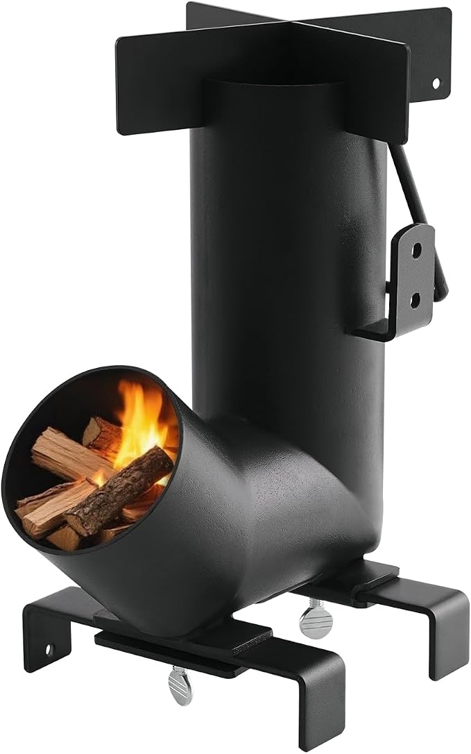 VEVOR Camping Rocket Stove, Wood Burning Portable Rocket Stove - Image 9