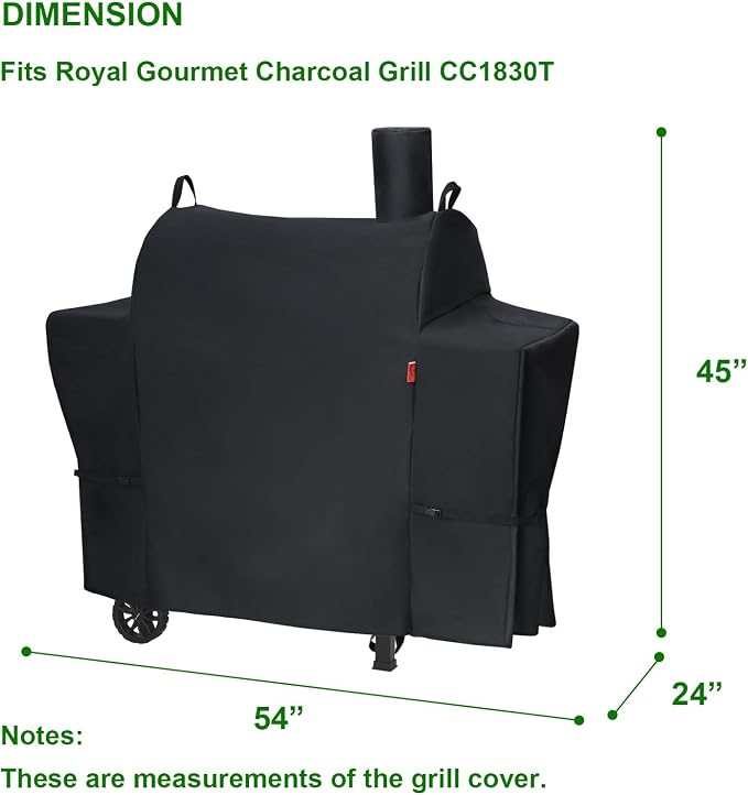 Outdoor Grill Cover for Royal Gourmet CC1830T 30" Barrel Charcoal Grill - Image 2