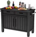 Outdoor Grill Table, Entertainment, and Storage Table by Unknown