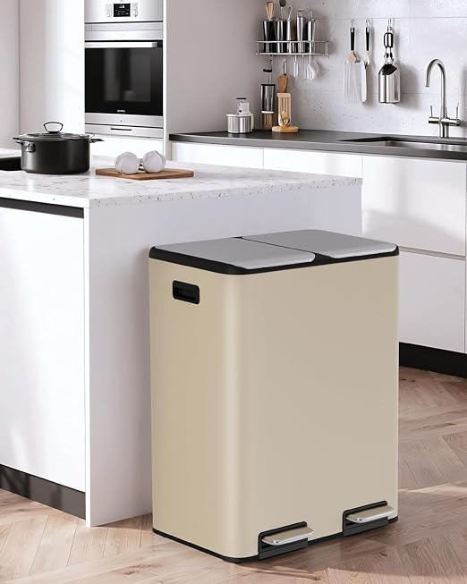 Arlopu 16Gal Dual Trash Can w/2 Built-in Box - Image 9