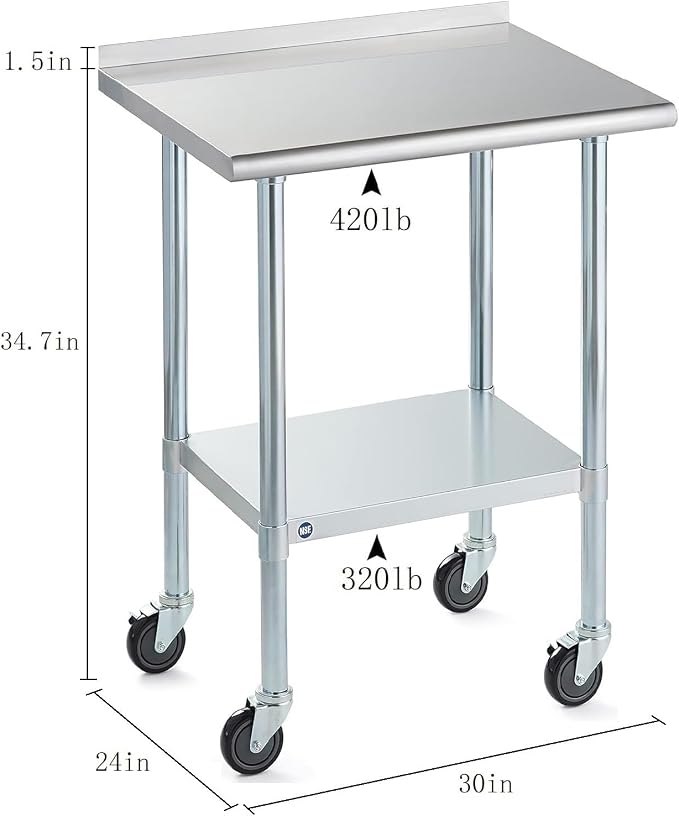 Stainless Steel Table for Prep & Work - Image 3