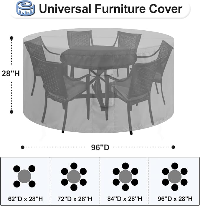 OutdoorLines Outdoor Waterproof Patio Table Furniture Set Covers - Image 2