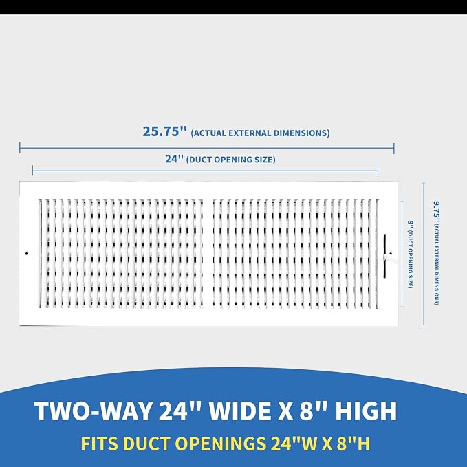 24x8 Vent Register, Vent Covers - Image 2