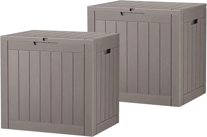 KAMABOKO 32 Gallon Outdoor Storage Box 2 Pack All-Weather Deck Box - Image 9