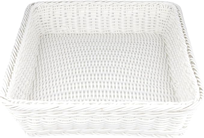 5 Pack Poly Wicker Bread Baskets 15.7x11.8x2.8 Inch, Restaurant-Grade Food - Image 6