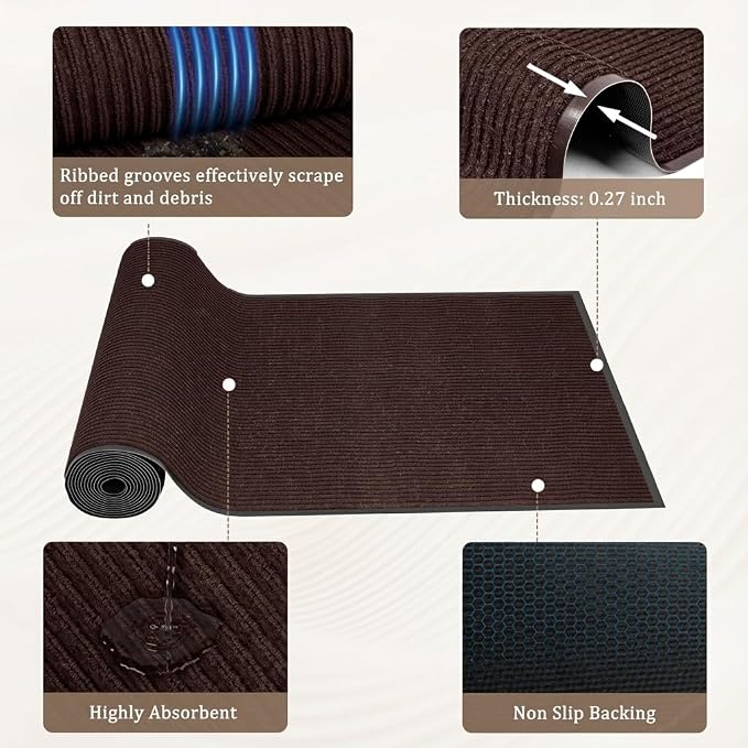 3' X 4' Commercial Grade Door Mat Indoor Outdoor Entrance, Traffic Guard Doormat - Image 3