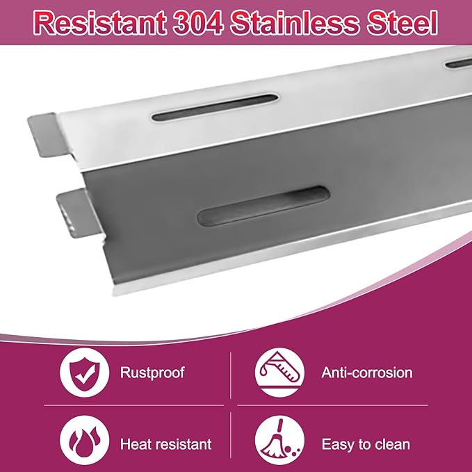 17 1/8" Stainless Steel 93281 Heat Plates and 19" Grill Grate Replacement Parts - Image 3