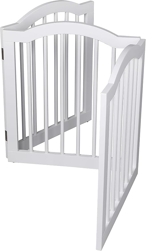 INTERNET'S BEST Arched Top Dog Gate | 3 Panel, and Porch | Portable, Extra Wide - Image 9