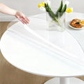 Round Clear Table Cover Protector 48 Inch - 2mm Thick Waterproof PVC Furniture by ProsperJoyChant