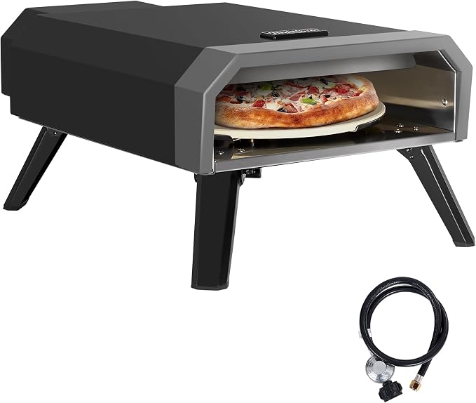 Outdoor Pizza Oven with 13-Inch Pizza Stone, 000 BTU, Portable Propane Gas by GrillsHouse
