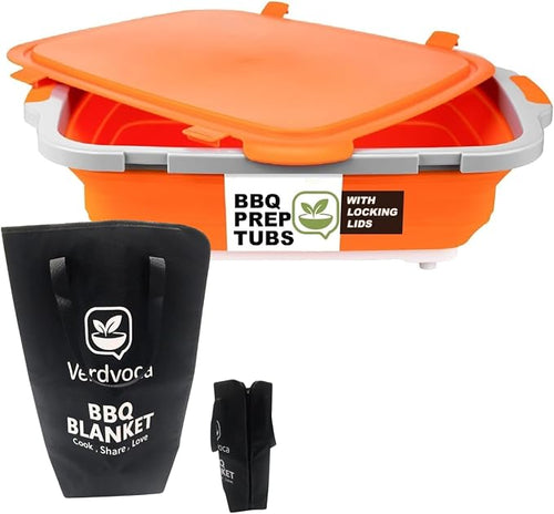 16L Orange Collapsible BBQ Prep Tub by Unknown