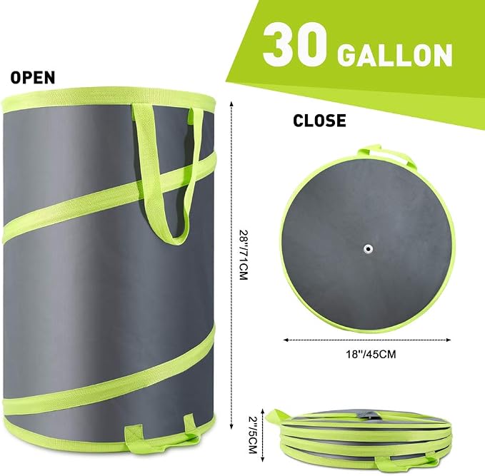 Resuable Leaf Bag 2 Pack, Collapsible Trash Can - Image 7